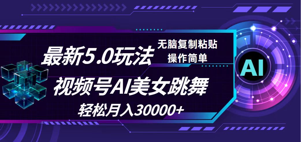 （12284期）视频号5.0最新玩法，AI美女跳舞，轻松月入30000+-玩备项目资源网