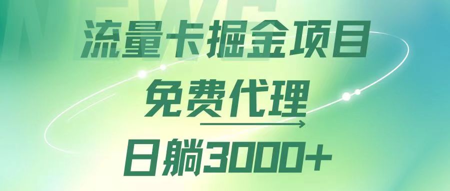 （12321期）流量卡掘金代理，日躺赚3000+，变现暴力，多种推广途径-玩备项目资源网