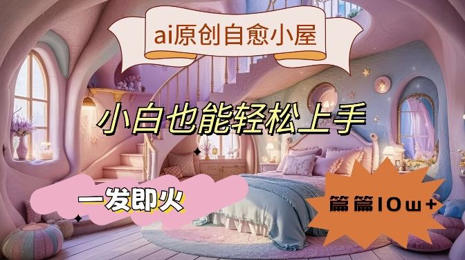 ai原创治愈小屋，小白也能轻松上手，一发即火，篇篇10w+【揭秘】-玩备项目资源网