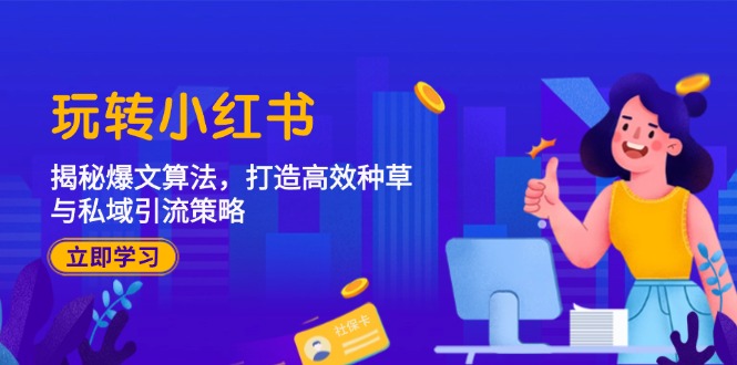 玩转小红书：揭秘爆文算法，打造高效种草与私域引流策略-玩备项目资源网