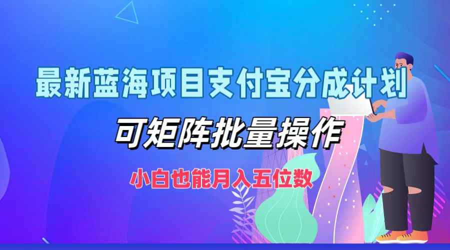（12515期）最新蓝海项目支付宝分成计划，可矩阵批量操作，小白也能月入五位数-玩备项目资源网