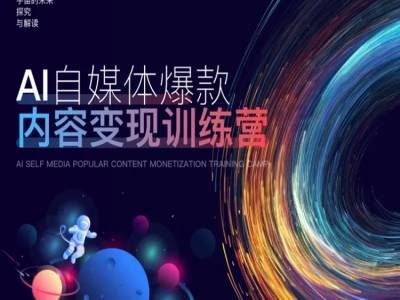 AI自媒体爆款内容变现训练营，20%底层逻辑，60%实操方法，20%案例拆解(即学即用)-玩备项目资源网