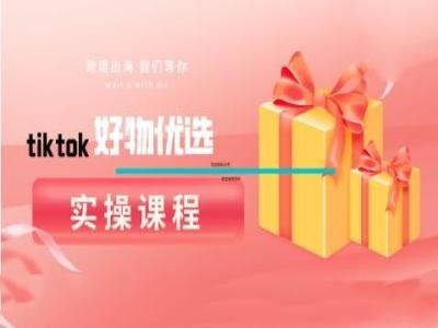 tiktok好物优选实操课程，好物分享操作技巧-玩备项目资源网