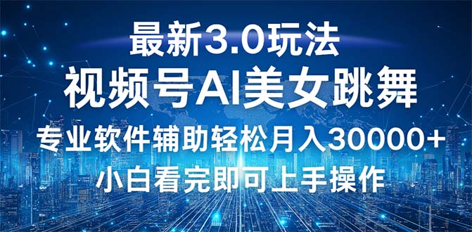 （12788期）视频号最新3.0玩法，当天起号小白也能轻松月入30000+-玩备项目资源网