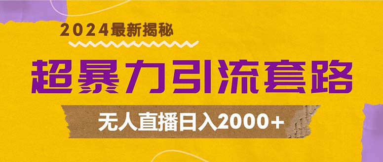 （12800期）超暴力引流套路，无人直播日入2000+-玩备项目资源网