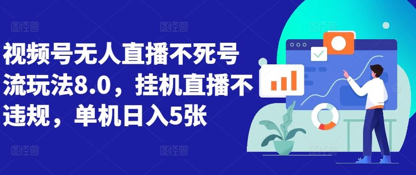 视频号无人直播不死号流玩法8.0，挂机直播不违规，单机日入5张【揭秘】-玩备项目资源网