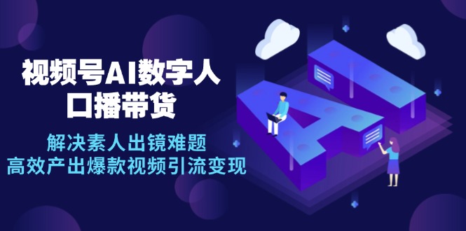 （12958期）视频号数字人AI口播带货，解决素人出镜难题，高效产出爆款视频引流变现-玩备项目资源网
