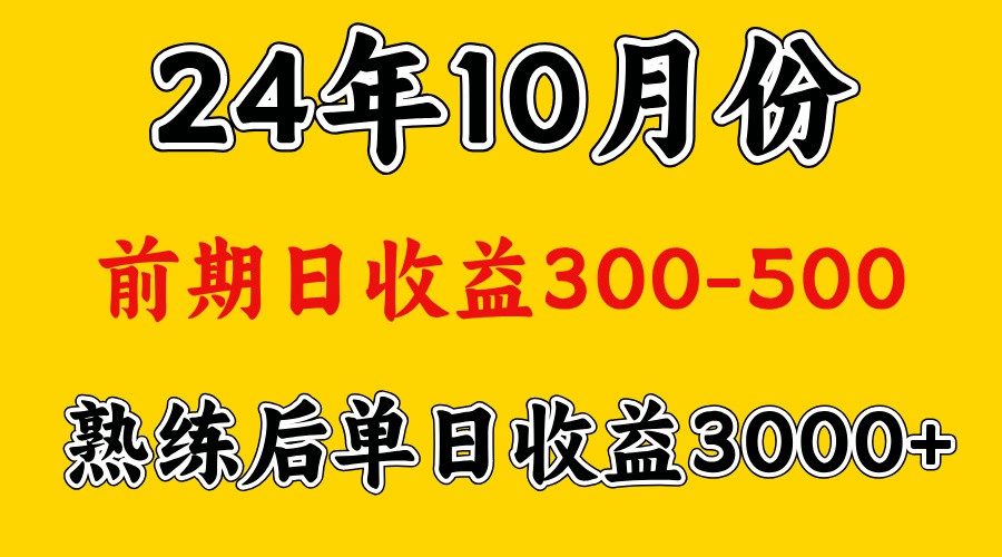 高手是怎么赚钱的.前期日收益500+熟练后日收益3000左右-玩备项目资源网