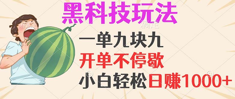 （13046期）黑科技玩法，一单利润9.9，一天轻松100单，日赚1000＋的项目，小白看完…-玩备项目资源网