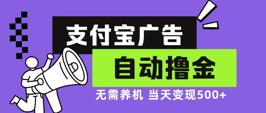 （13101期）支付宝广告全自动撸金，无需养机，当天落地500+-玩备项目资源网