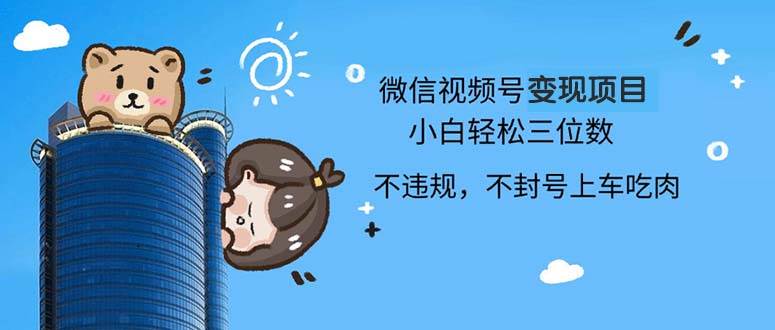 （13115期）2024最新微信视频号变现项目，小白轻松月入四位数-玩备项目资源网
