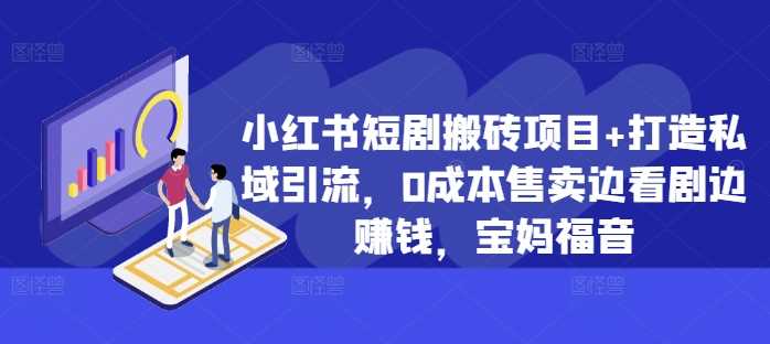 小红书短剧搬砖项目+打造私域引流，0成本售卖边看剧边赚钱，宝妈福音【揭秘】-玩备项目资源网