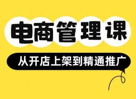 小红书&闲鱼开店从开店上架到精通推广，电商管理课-玩备项目资源网