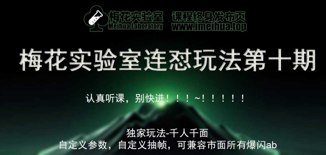 梅花实验室社群专享课视频号连怼玩法第十期课程+第二部分-FF助手全新高自由万能爆闪AB处理-玩备项目资源网