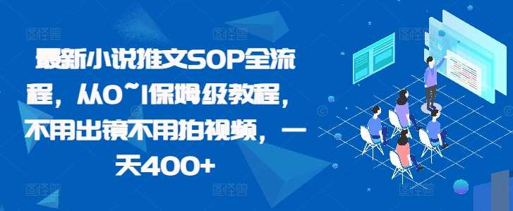 最新小说推文SOP全流程，从0~1保姆级教程，不用出镜不用拍视频，一天400+-玩备项目资源网