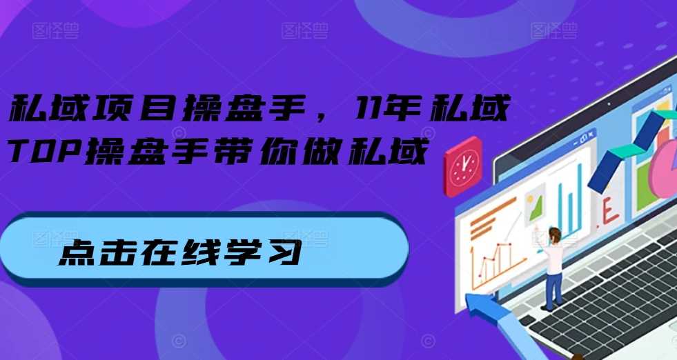 私域项目操盘手，11年私域TOP操盘手带你做私域-玩备项目资源网