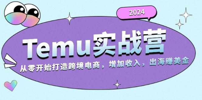 （13266期）2024Temu实战营：从零开始打造跨境电商，增加收入，出海赚美金-玩备项目资源网