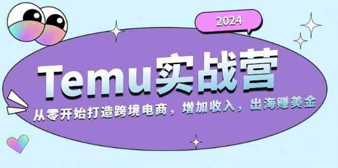 2024Temu出海赚美金实战营，从零开始打造跨境电商增加收入（124G）-玩备项目资源网