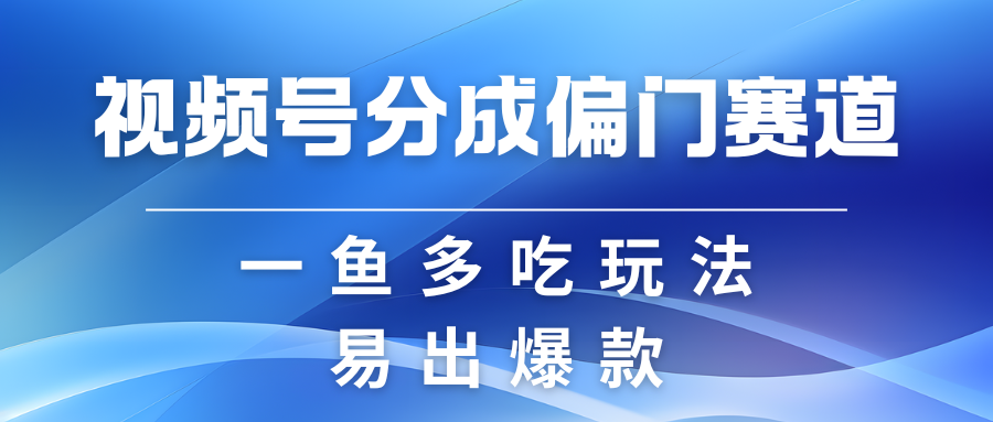 视频号创作者分成计划偏门类目，容易爆流，实拍内容简单易做-玩备项目资源网