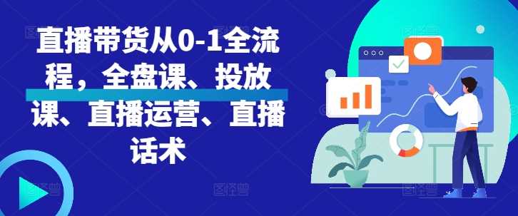 直播带货从0-1全流程，全盘课、投放课、直播运营、直播话术-玩备项目资源网