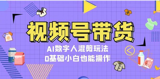 （13359期）视频号带货，AI数字人混剪玩法，0基础小白也能操作-玩备项目资源网