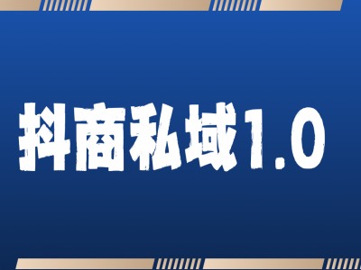 抖商服务私域1.0，抖音引流获客详细教学-玩备项目资源网