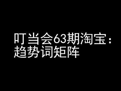 《淘宝天猫打爆班》原创高阶技术第63期，趋势词矩阵技术和玩法-玩备项目资源网