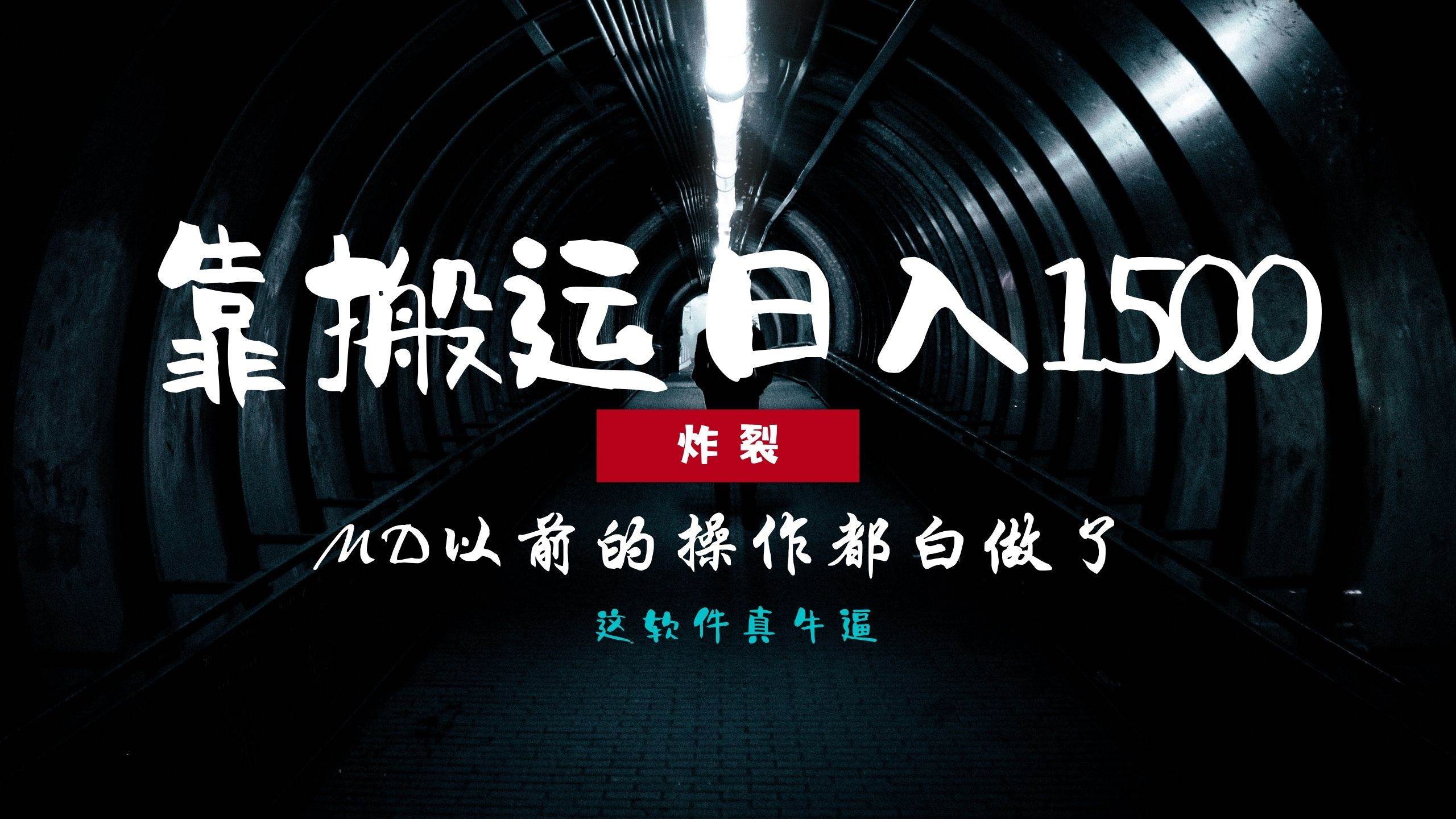 （13568期）炸裂！0基础搬运也能批量日赚1500+，以前的操作都白做了！-玩备项目资源网