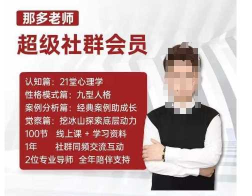 那多老师超级社群会员：开启自我探索之路，提升内在力量-玩备项目资源网