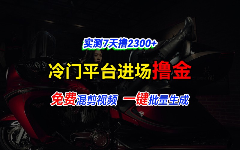 全新冷门平台vivo视频，快速免费进场搞米，通过混剪视频一键批量生成，实测7天撸2300+-玩备项目资源网