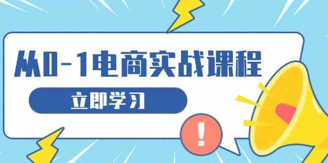 从零做电商实战课程，教你如何获取访客、选品布局，搭建基础运营团队-玩备项目资源网