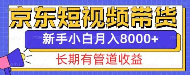 京东短视频带货新玩法，长期管道收益，新手也能月入8000+-玩备项目资源网