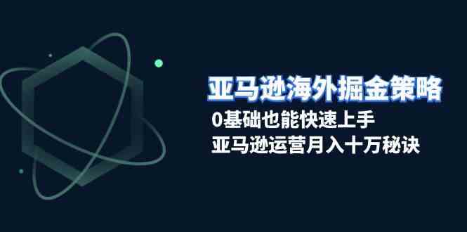 亚马逊海外掘金策略，0基础也能快速上手，亚马逊运营月入十万秘诀-玩备项目资源网