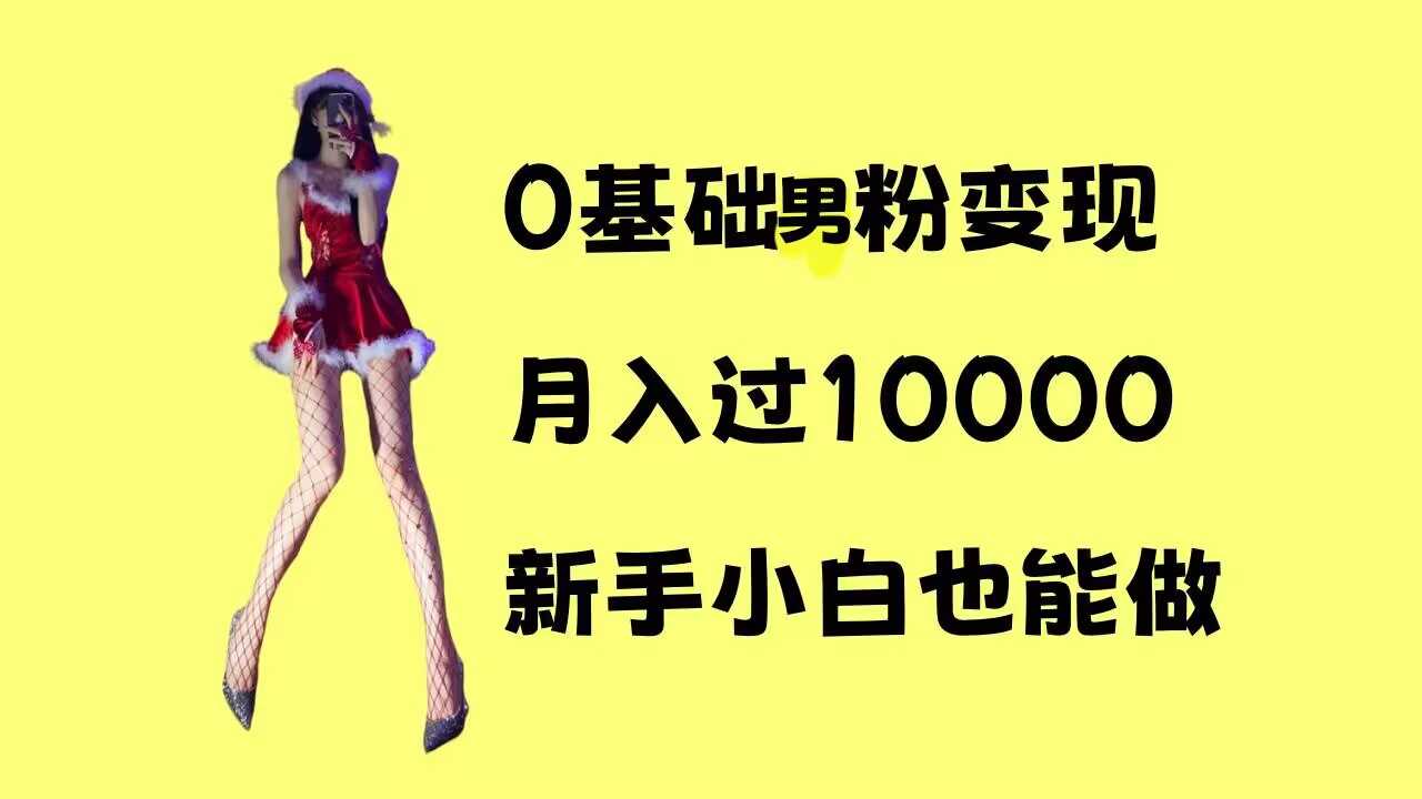 0基础男粉s粉变现，月入过1w+，操作简单，新手小白也能做【揭秘】-玩备项目资源网