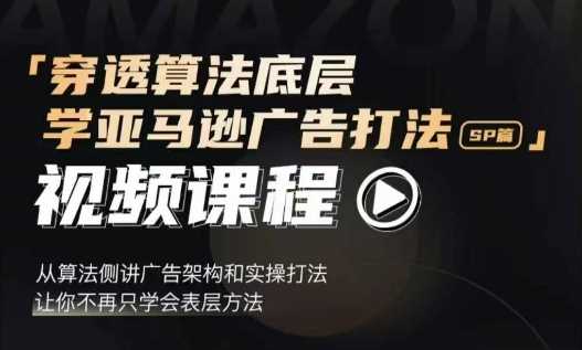 穿透算法底层，学亚马逊广告打法SP篇，从算法侧讲广告架构和实操打法，让你不再只学会表层方法-玩备项目资源网