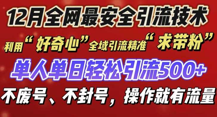 12 月份全网最安全引流创业粉技术来袭，不封号不废号，有操作就有流量【揭秘】-玩备项目资源网
