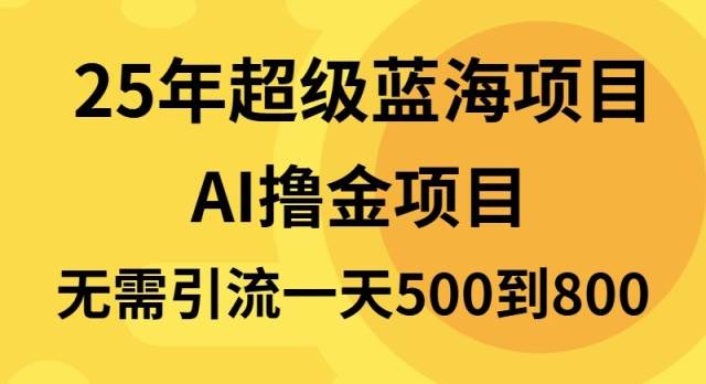 （13746期）25年超级蓝海项目一天800+，半搬砖项目，不需要引流-玩备项目资源网