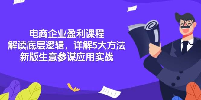 （13815期）电商企业盈利课程：解读底层逻辑，详解5大方法论，新版生意参谋应用实战-玩备项目资源网