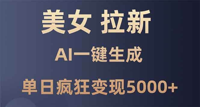 （13866期）美女暴力拉新，通过AI一键生成，单日疯狂变现5000+，纯小白一学就会！-玩备项目资源网