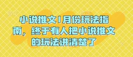 小说推文1月份玩法指南，终于有人把小说推文的玩法讲清楚了!-玩备项目资源网