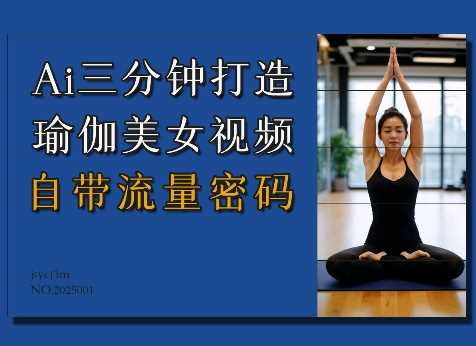 Ai3分钟打造瑜伽美女视频，自带流量密码-玩备项目资源网