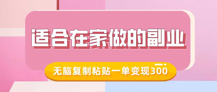 适合在家做的副业，小红书冷知识账号，无脑复制粘贴一单变现300-玩备项目资源网