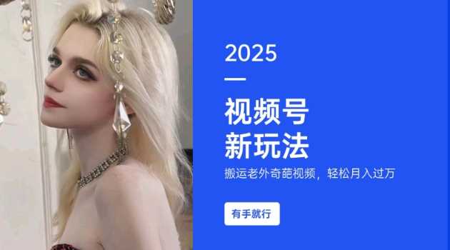 搬运老外奇葩视频，撸视频号分成计划收益，每天只需一小时，新手小白轻松月入过W-玩备项目资源网