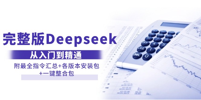 （14116期）完整版Deepseek从入门到精通：附最全指令汇总+各版本安装包+一键整合包-玩备项目资源网