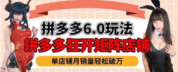 拼多多虚拟商品暴利6.0玩法，轻松实现月入过W-玩备项目资源网