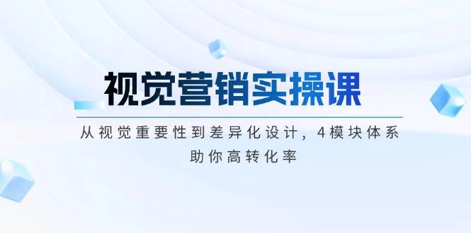 （14146期）视觉营销实操课, 从视觉重要性到差异化设计, 4模块体系, 助你高转化率-玩备项目资源网