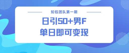 男粉引流新方法不违规，当日即可变现-玩备项目资源网