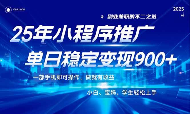 （14209期）25年最新风口，小程序机推广，稳定日入900+，小白轻松上手！-玩备项目资源网