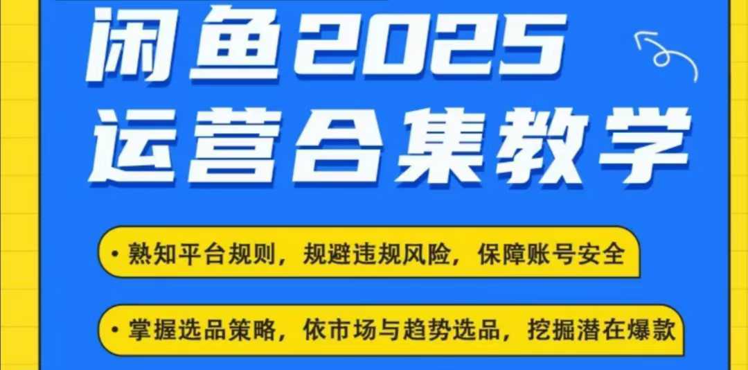 2025闲鱼电商运营全集，2025最新咸鱼玩法-玩备项目资源网