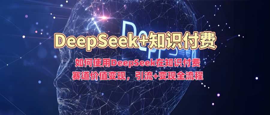 如何使用DeepSeek在知识付费赛道价值变现，引流+变现全流程-玩备项目资源网